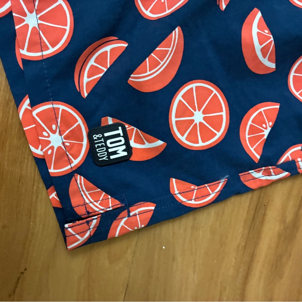 Tom & Teddy Men's Citrus Print Swim Trunks Size S - Picture 2 of 5